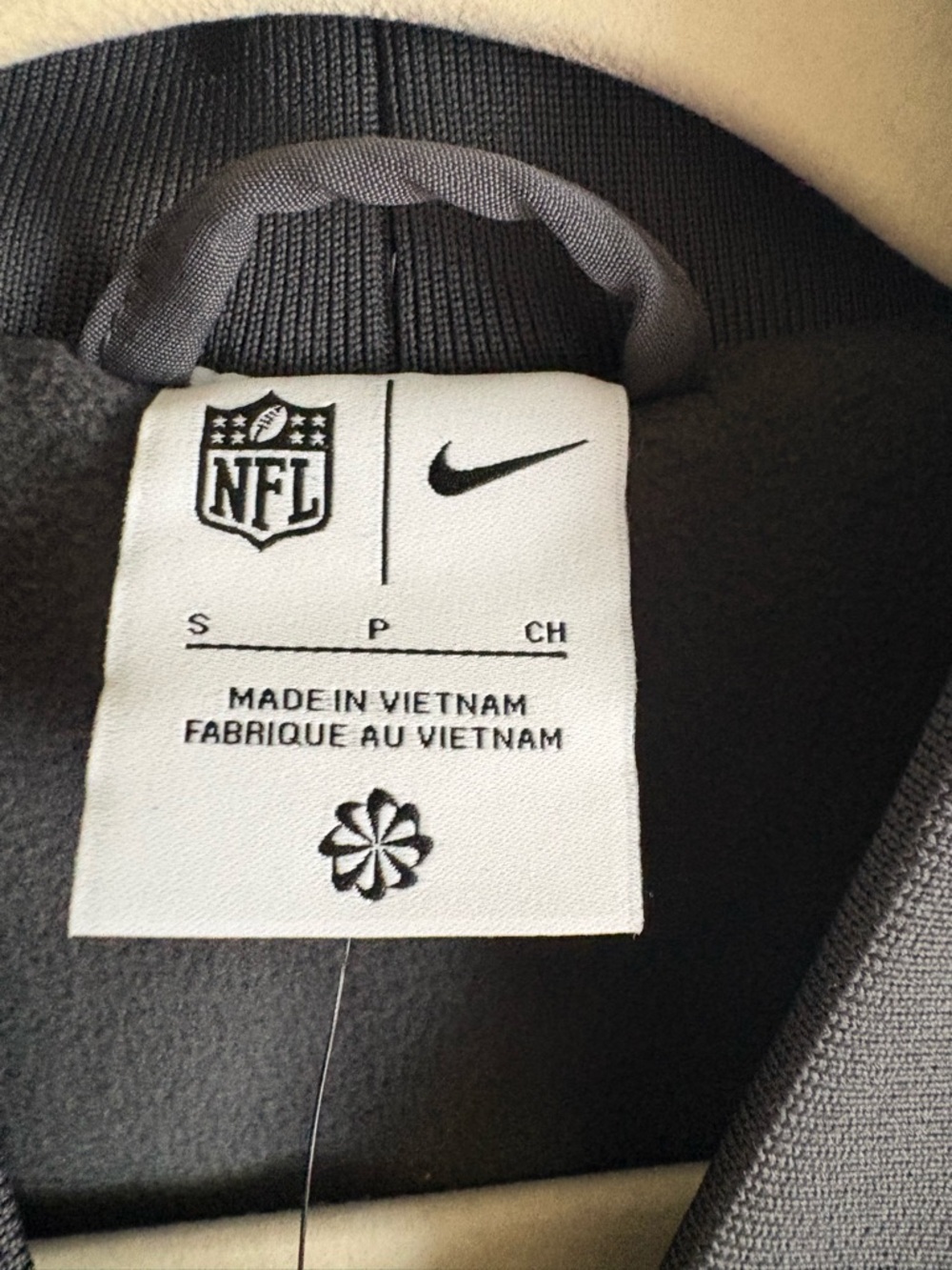 NFL Gray Jacket with Blue and Red Buffalo Logo - Picture 3 of 5